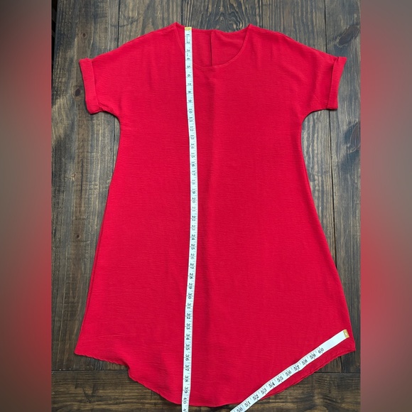 Elegant Red Women's Dress - Picture 9 of 10